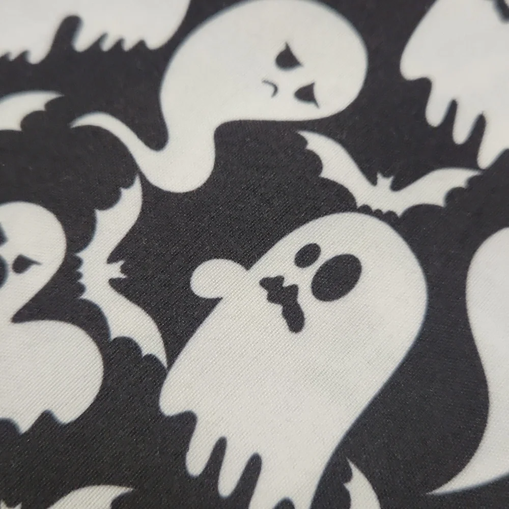 Ghost Print Pet Bandana, Black & White